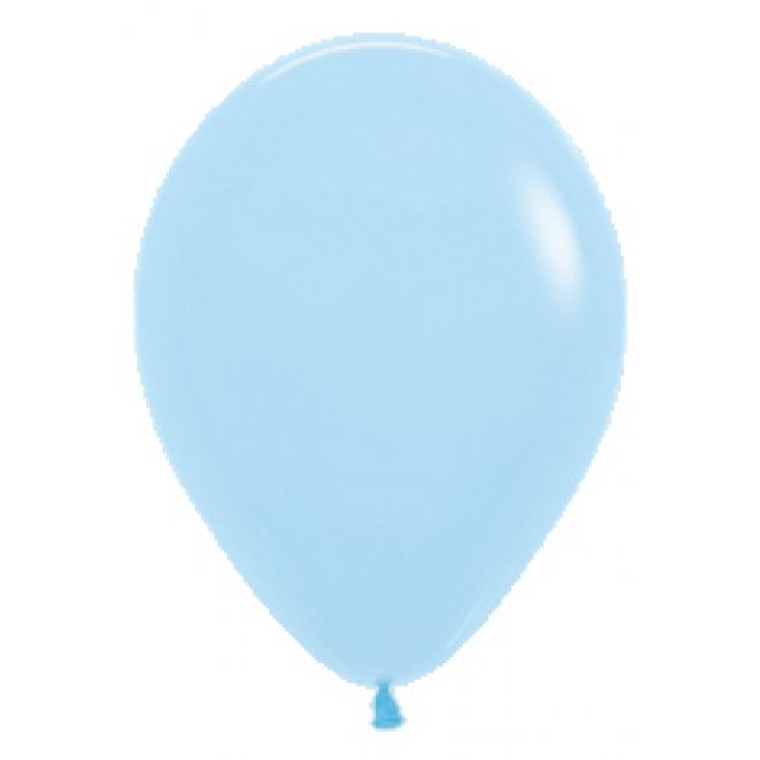 Matte Pastel Blue 12cm Sempertex Balloons Bag 100