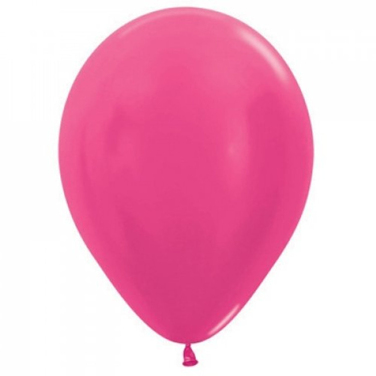 Metallic Fuchsia 12cm Sempertex Balloons Bag 100