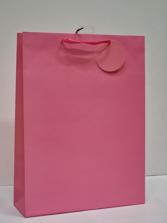 Fsc Jumbo Quilted Emboss  Pink Bag 1pc