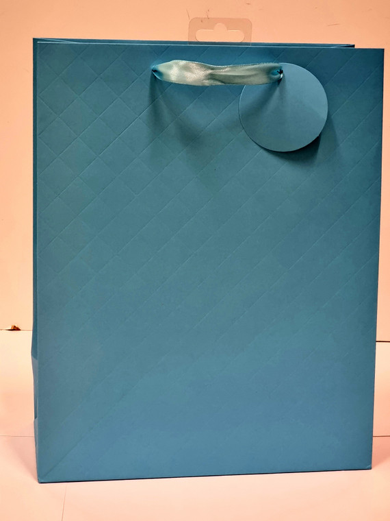 Fsc Mix Large Quilted Emboss Blue Bag 1pc 32.5cm