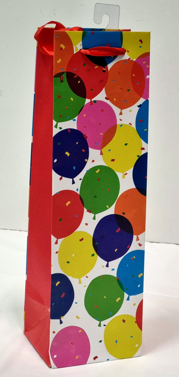 Bottle Multicolour Balloons Gift Bag 1pc 33cm