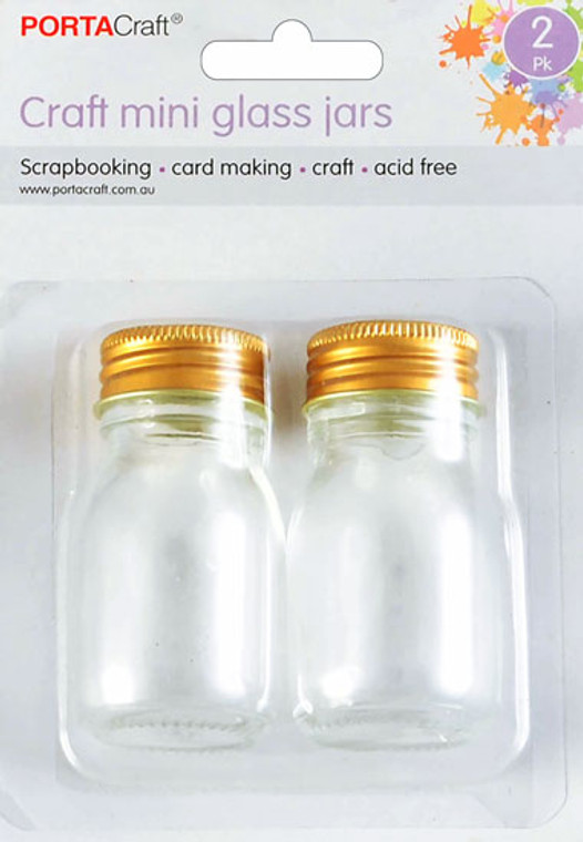 Mini Glass Jars with Screw Tops 30ml 2pk