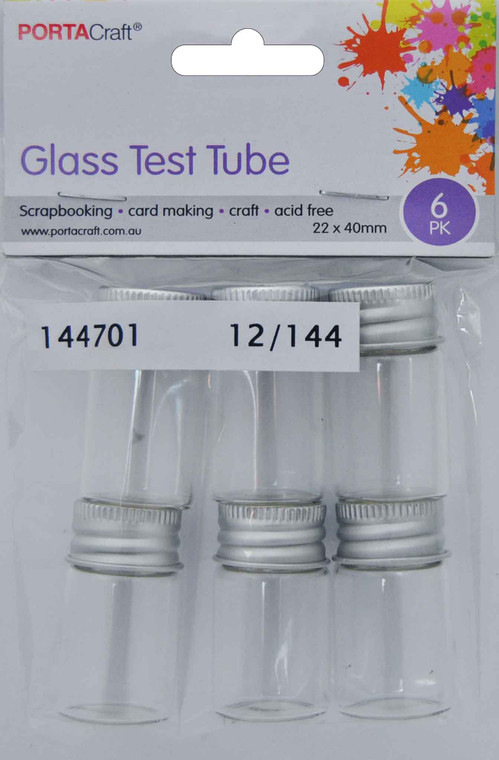 Glass Test Tube 22x40mm 6pk