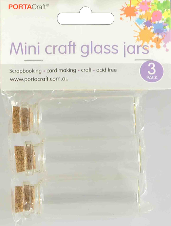 Mini Glass Jars with Cork Stopper 3pk 15ml
