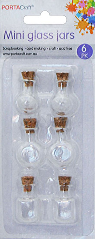 Mini Glass Jars with Cork 6pk