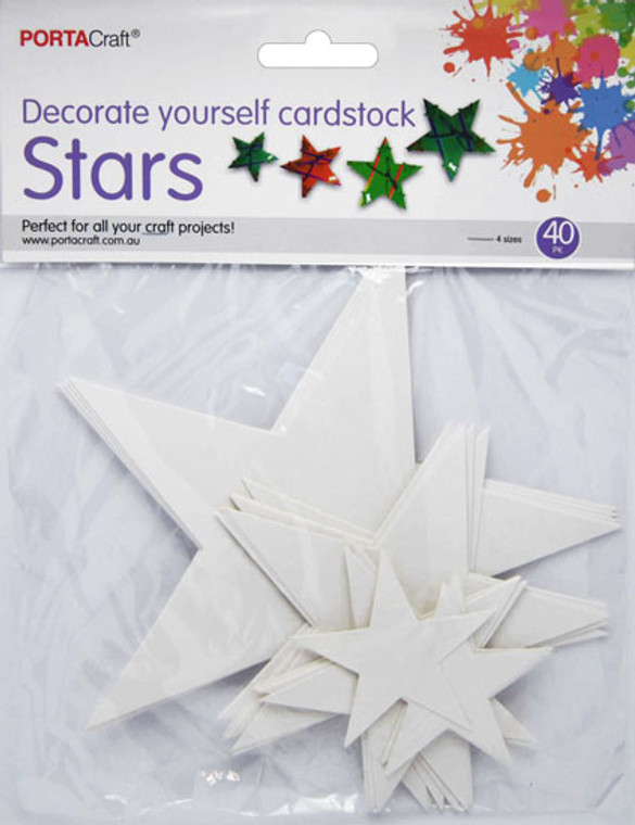 Cardstock DIY Stars 10pk