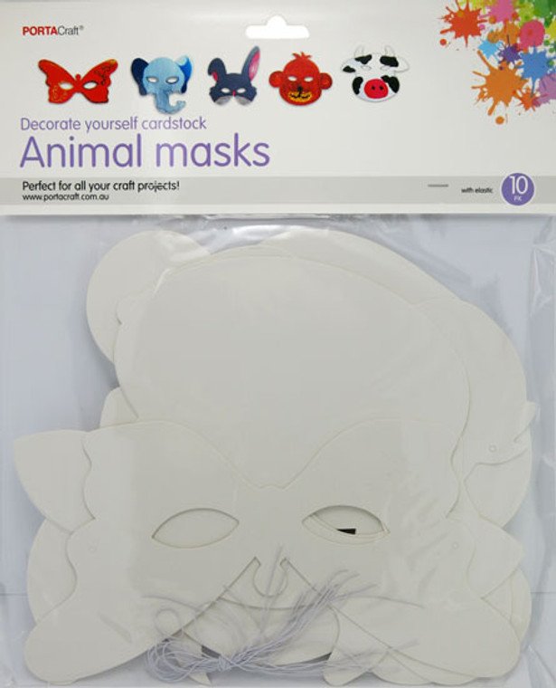 Cardstock DIY Animal Masks 10pk