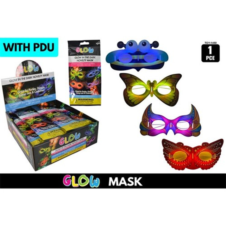 1Pce Glow In The Darknovelty Mask Asstd