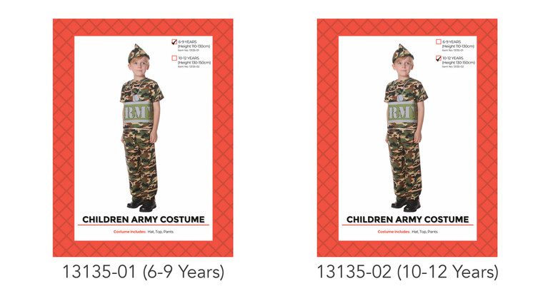 Children Army Costume