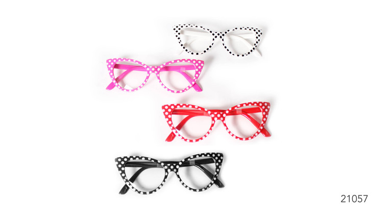 Party Glasses 50's Polka Dot - Assorted