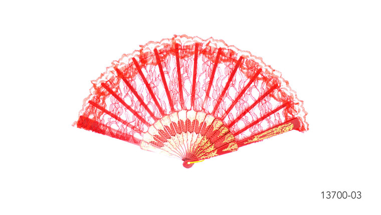 Lace Fan (Red)