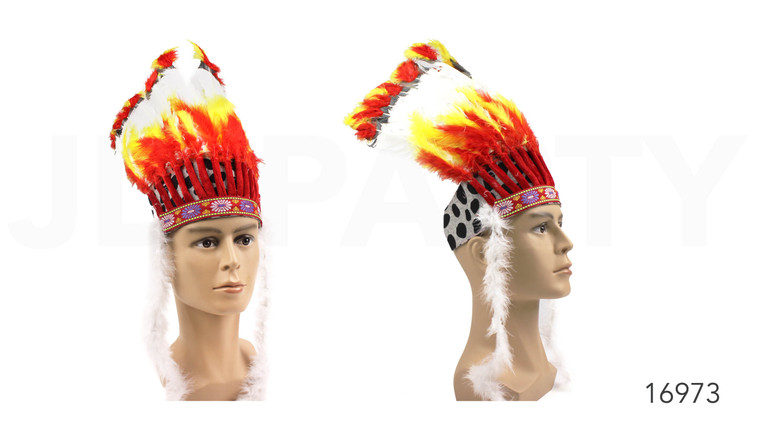 Red Indian Headband Deluxe