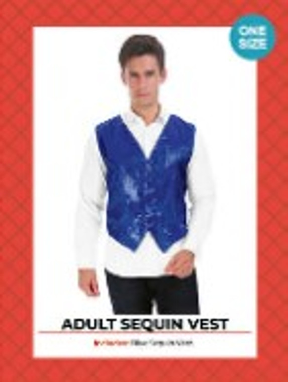 Mens Sequin Vest  Dark Blue