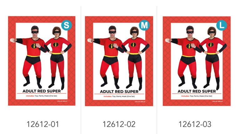 Incredible Red Super Adult Costume