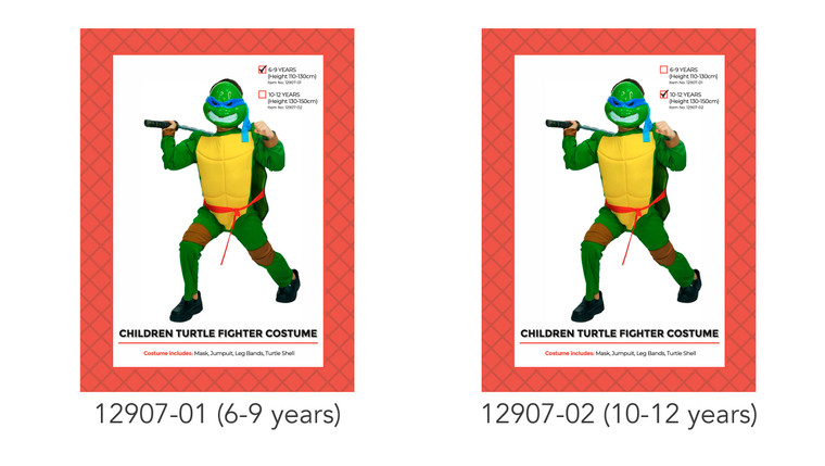 Ninja Turtle Fighter Children Costume