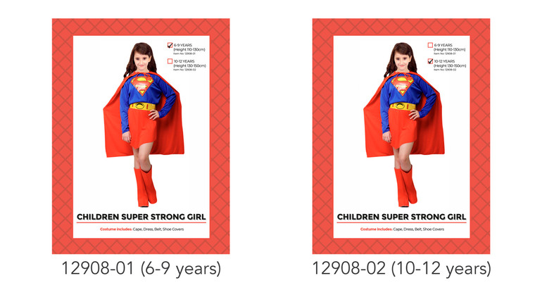 Super Strong Girl Children  Costume