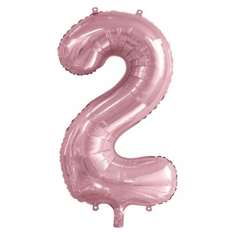 34inch Decrotex Foil Balloon Number Light Pink #2 Pack 1