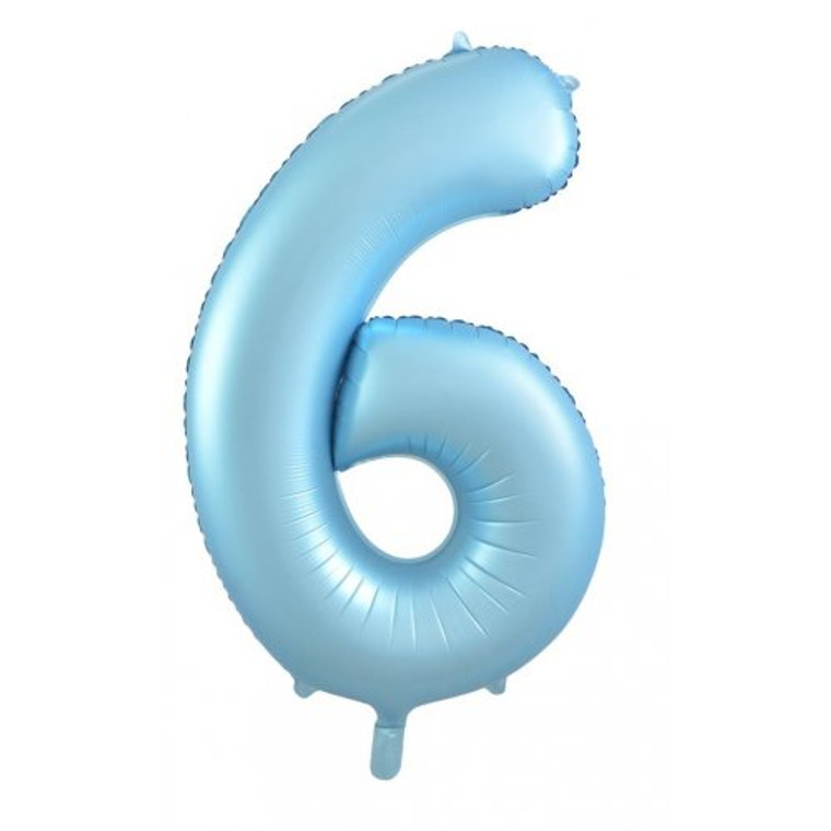 34inch Decrotex Foil Balloon Matte Pastel Blue #6 Pack 1