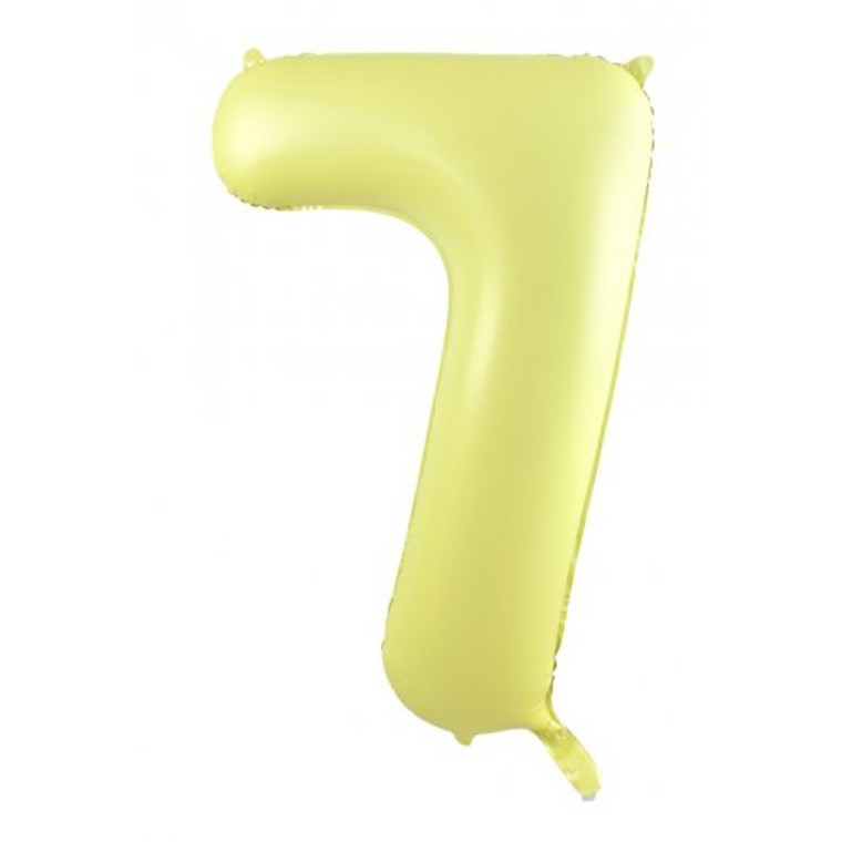 34inch Decrotex Foil Balloon Matte Pastel Yellow #7 Pack 1