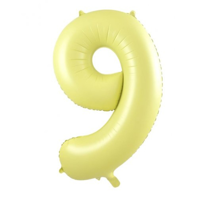 34inch Decrotex Foil Balloon Matte Pastel Yellow #9 Pack 1