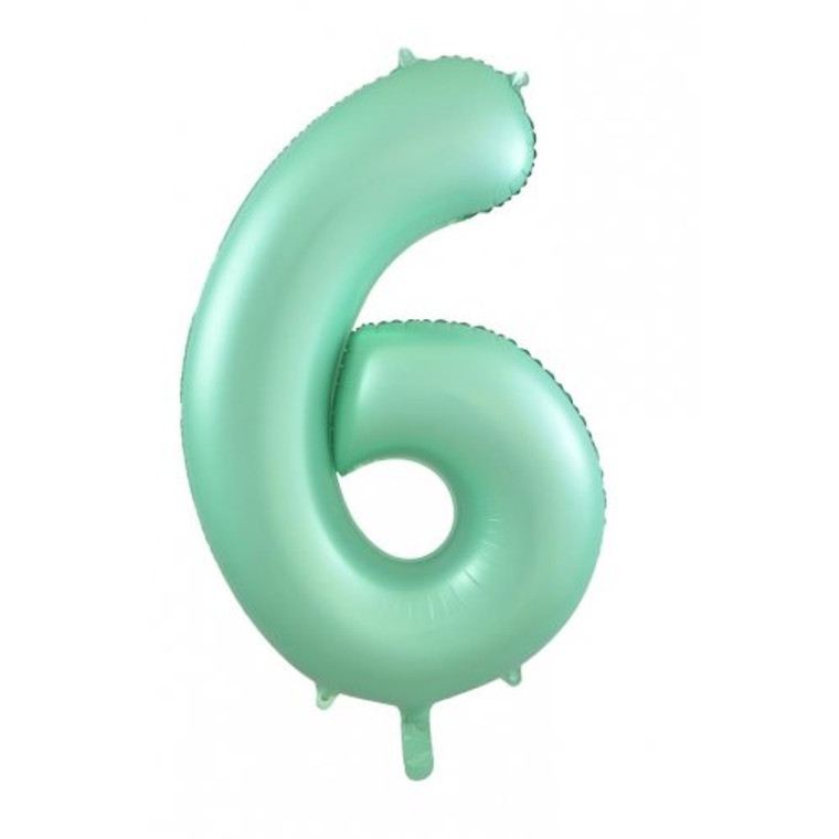 34inch Decrotex Foil Balloon Matte Pastel Mint #6 Pack 1