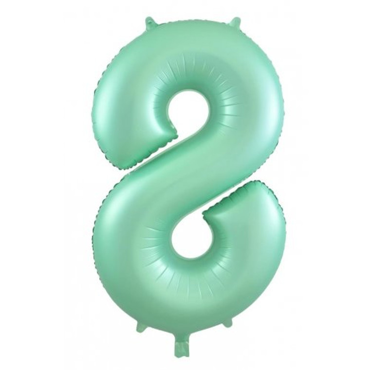 34inch Decrotex Foil Balloon Matte Pastel Mint #8 Pack 1