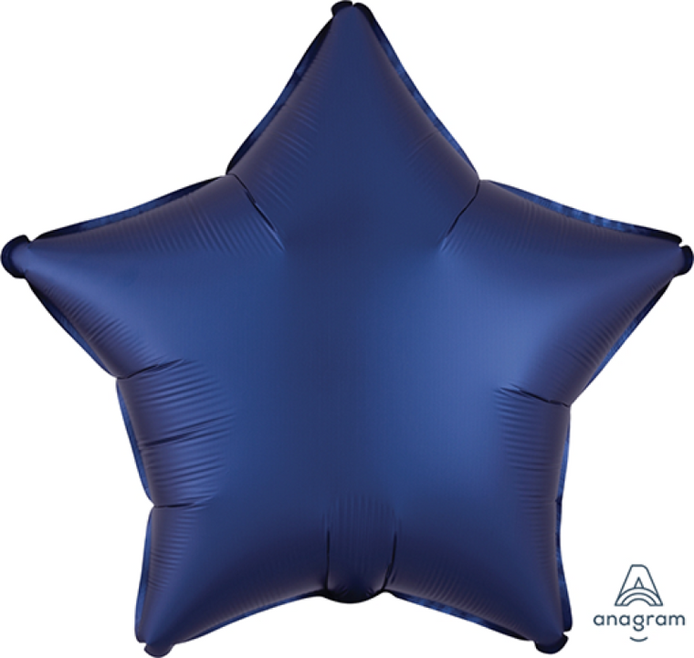 45cm Standard XL Satin Luxe Navy Star S18