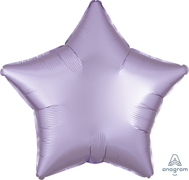 45cm Standard XL Satin Luxe Pastel Lilac Star S18