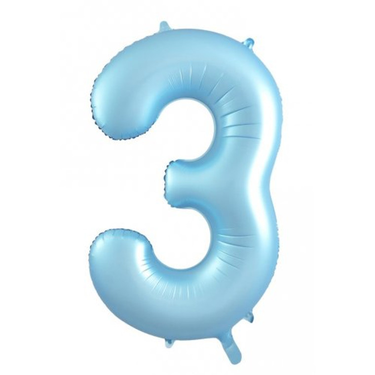 34inch Decrotex Foil Balloon Matte Pastel Blue #3 Pack 1