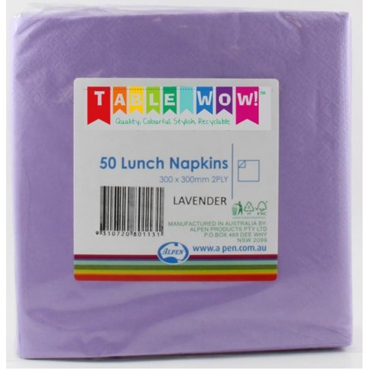 Lavender Lunch Napkin 33x33cm 2ply P50