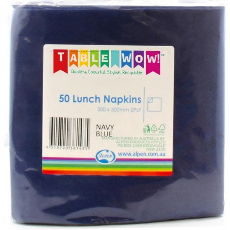 Dark Blue Lunch Napkin 33x33cm 2ply P50 X 24 (1200 Napkins)
