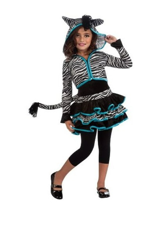 Drama Queens Zebra Hoodie Costume - Medium