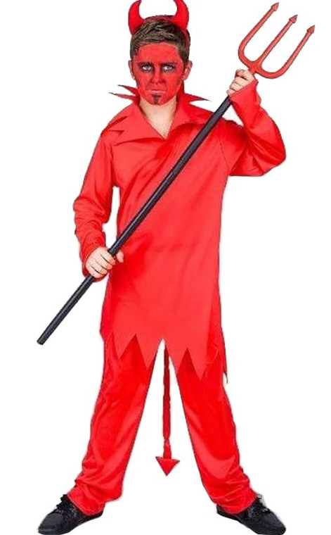 Red Devil Boys Costume - Small