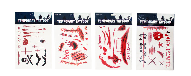 Halloween Temporary Tattoos (Gory) (Mixed)