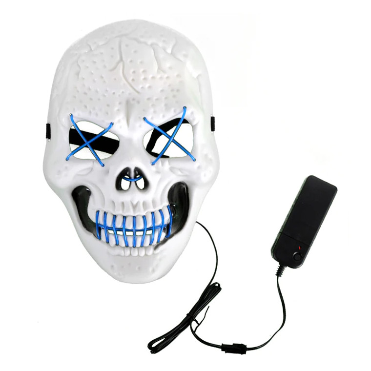 Light Up White Skull Mask