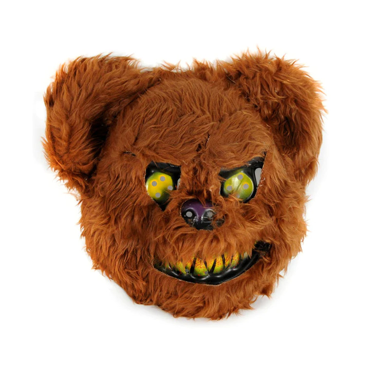 Dark Brown Bear Scary Fluffy Mask