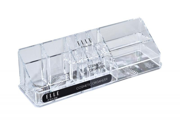 Elle Acrylic Cosmetic Organizer - 12" x 3.5" x 3.5" 1pc