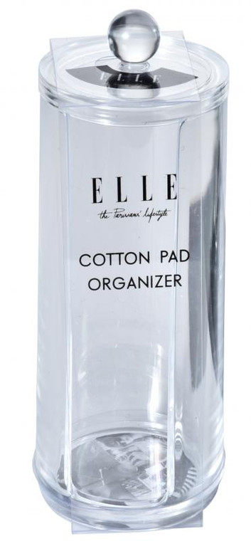 Elle Acrylic Cotton Pad Organizer - 3" x 3" x 4" 1PC
