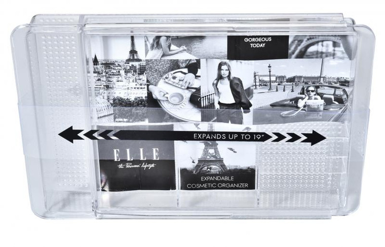 Elle Acrylic Expandable Cosmetic Organizer - 11.25"-19" x 7.75" x 1.25' 1pc