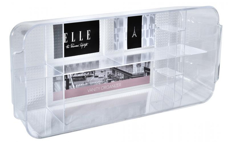 Elle Acrylic Vanity Organizer - 16.25" x 7.25" x 3.75" 1pc