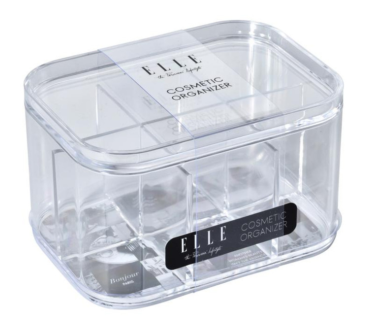 Elle Acrylic Cosmetic Organizer - 6" x 4.5" x 3.75" 1pc