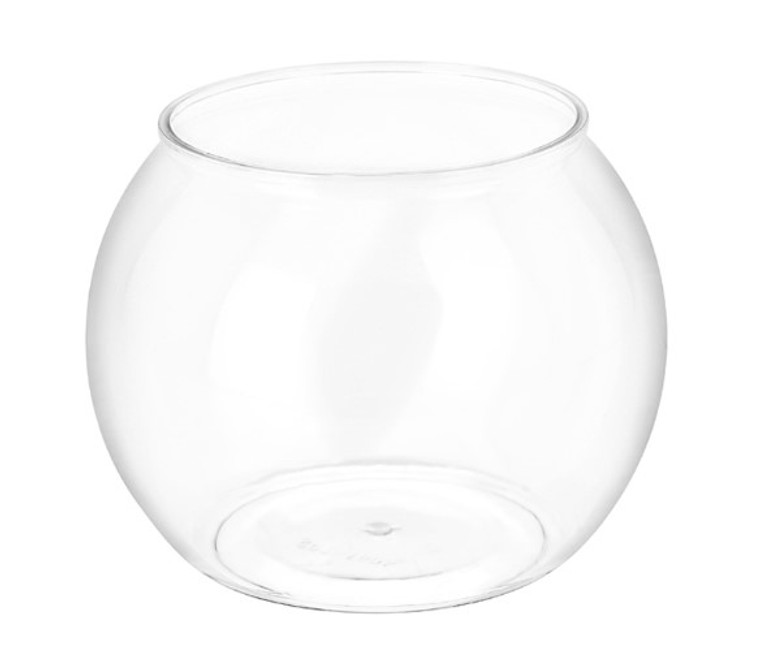 Clear Plastic Fish Bowl - 9" x 9" x 7"