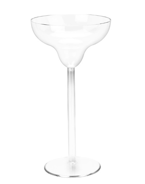 Large Plastic Clear Margarita Glass Centerpiece - 9½" x 18½"