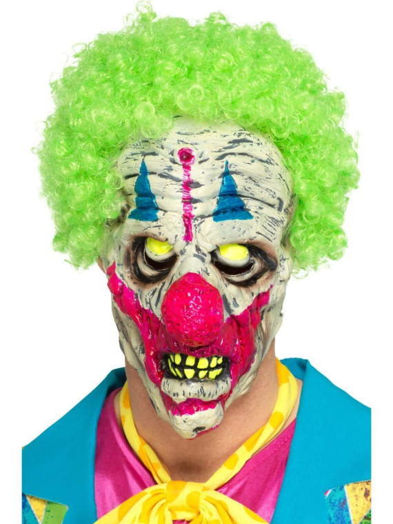 UV Black Light Clown Mask