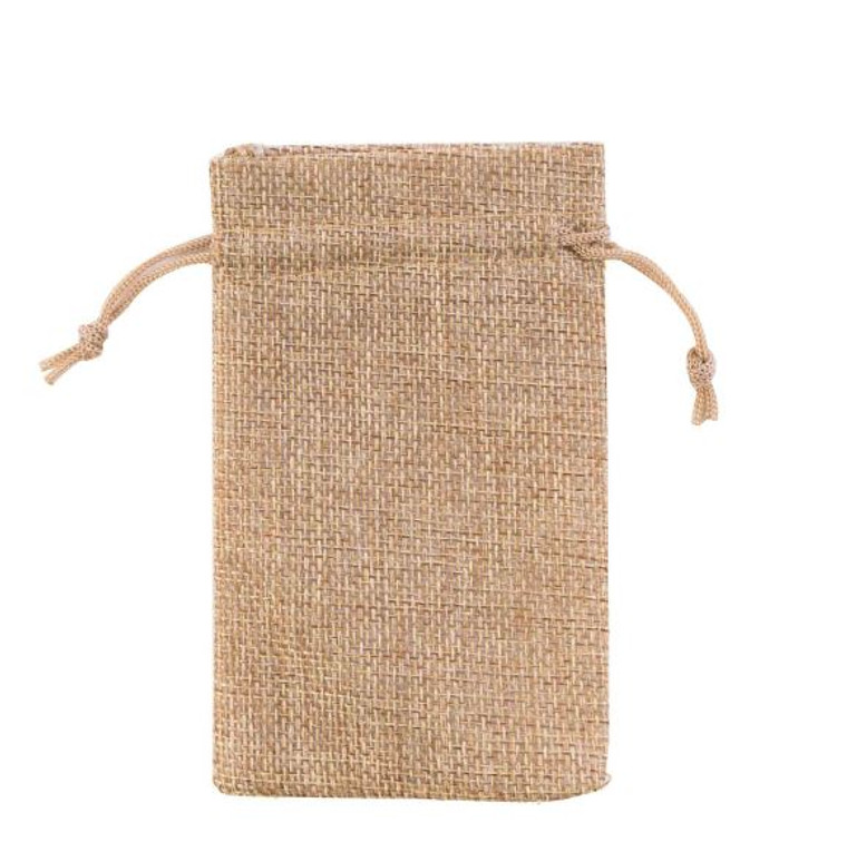 Burlap Gift Bag with Drawstring 3" x 5" 50pc/bag
