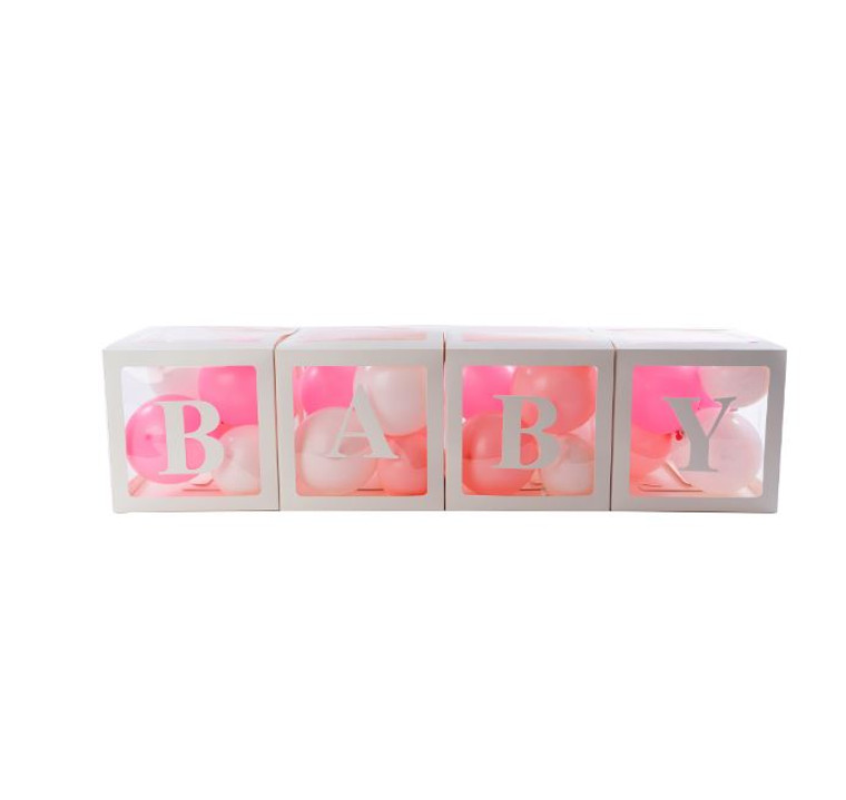 Baby Shower Balloon Box Kit - Pink