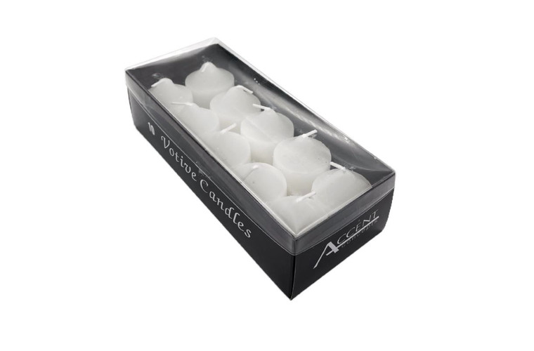 Votive Candle White Pack of 10