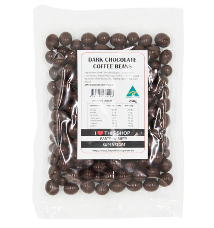 Dark Chocolate Coffee Beans - 250g