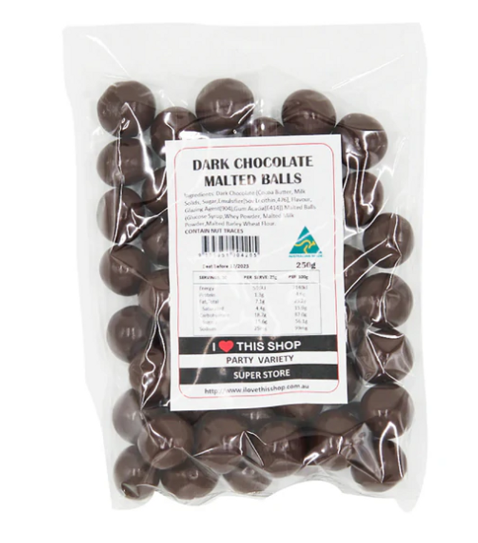 Dark Chocolate Malted Balls - 250g