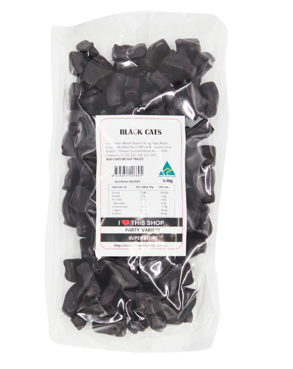 Black Cat Lollies - 500g